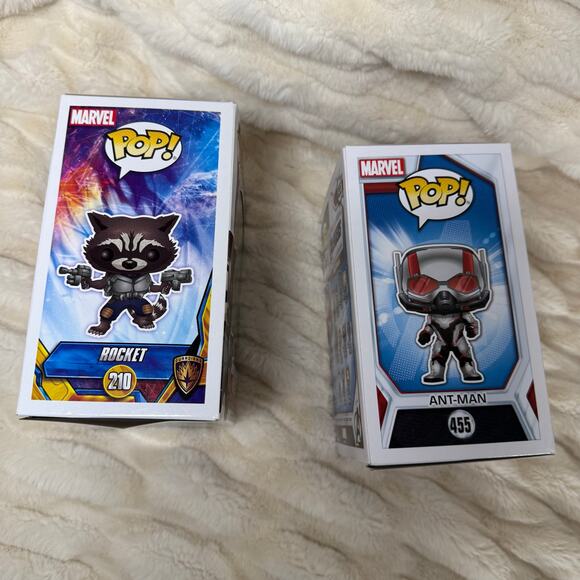Funko Pop Marvel Figures Rocket and Ant Man in Box - Picture 4 of 10